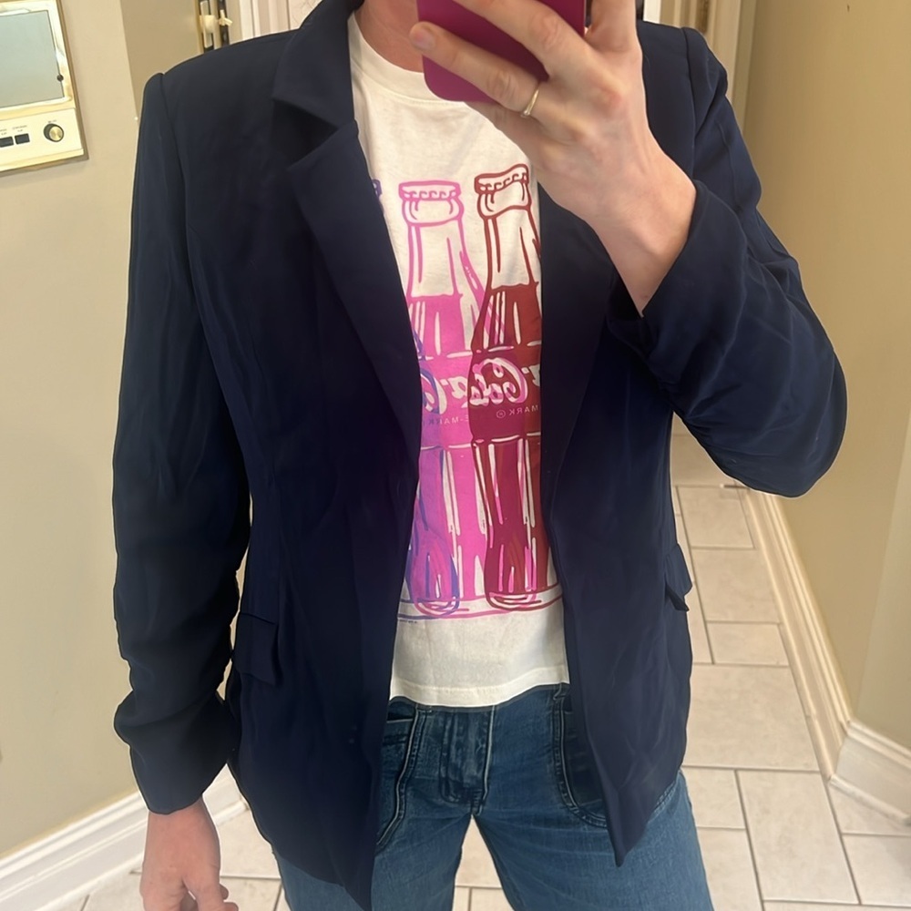 About us navy blue blazer - Picture 2 of 3